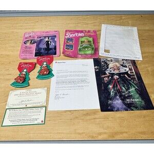 Vintage Barbie Lot Phone Card Hallmark Pins Forever Barbie Mattel Letterhead +
